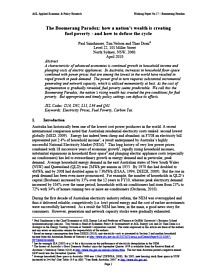 The Boomerang Paradox Report - 2010 Cover Thumbnail