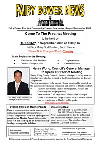 Fairy Bower Precinct Community Forum Newsletter cover thumbnail