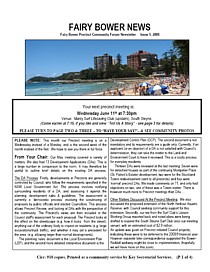 Fairy Bower Precinct Community Forum Newsletter cover thumbnail