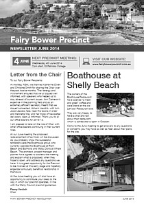 Fairy Bower Precinct Community Forum Newsletter cover thumbnail