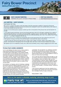 Fairy Bower Precinct Community Forum Newsletter cover thumbnail