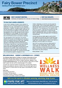 Fairy Bower Precinct Community Forum Newsletter cover thumbnail