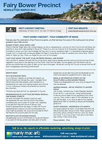 Fairy Bower Precinct Community Forum Newsletter cover thumbnail