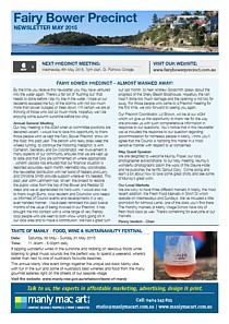 Fairy Bower Precinct Community Forum Newsletter cover thumbnail