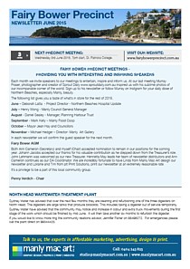 Fairy Bower Precinct Community Forum Newsletter cover thumbnail