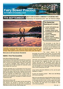 Fairy Bower Precinct Community Forum Newsletter cover thumbnail