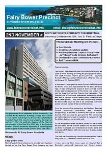 Fairy Bower Precinct Community Forum Newsletter cover thumbnail