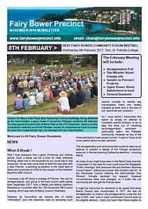 Fairy Bower Precinct Community Forum Newsletter cover thumbnail