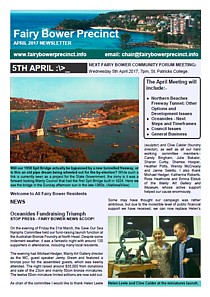 Fairy Bower Precinct Community Forum Newsletter cover thumbnail